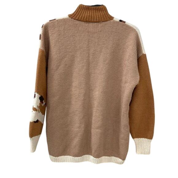 RARE Vintage Saks Fifth Avenue Equestrian Sweater M Horse Hunting Scene - Picture 3 of 4